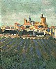 Saintes Canvas Paintings - Vue de Saintes Maries 1888